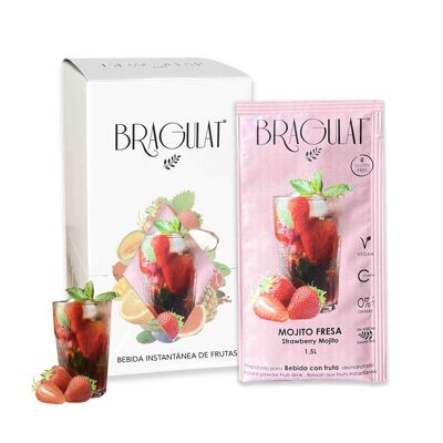 BRAGULAT FRAISE MOJITO Boisson Instantanée | Pack 15 unités