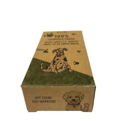 Compostable Dog Waste Bags | 1 Pack - 60 Large Bags
