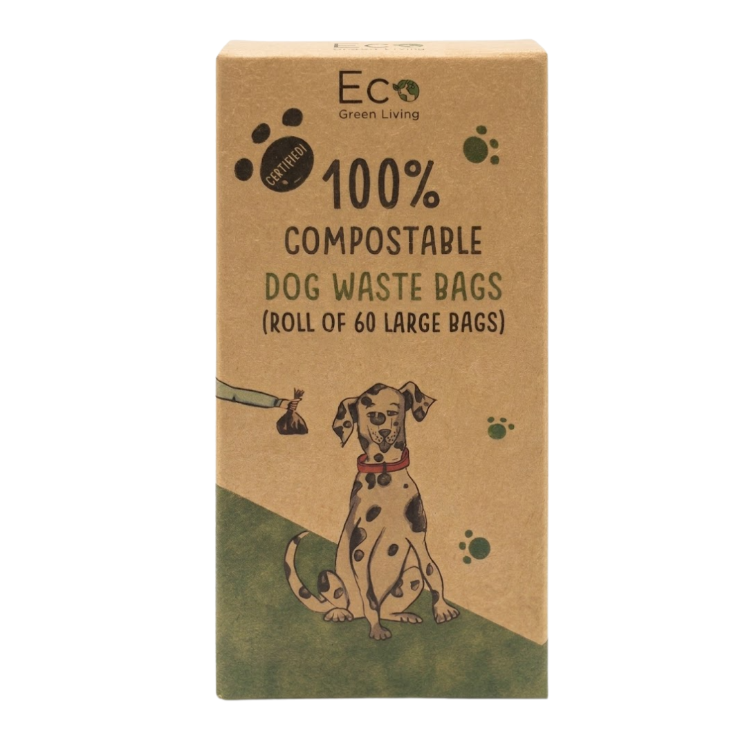Kompostierbare Hundekotbeutel | 1 Packung – 60 große Beutel