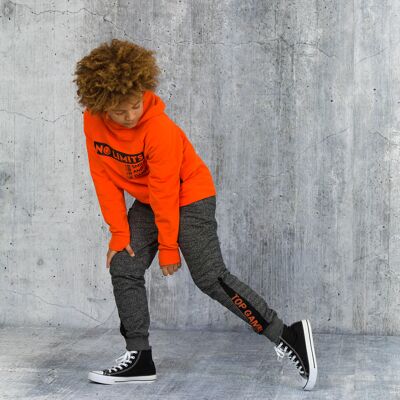 Boy cuffs side details plush trousers PONICO