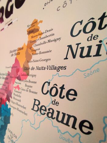 Carte des vins de Bourgogne - Idée cadeau pour amoureux du vin 5