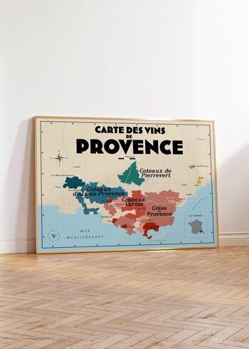 Carte des vins de Provence - Idée cadeau pour amoureux du vin 2
