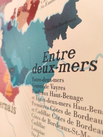 Carte des vins de Bordeaux - Idée cadeau pour amoureux du vin 5