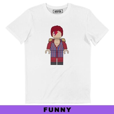 T-shirt Lego Bowie - Disegno di David Bowie come minifigure Lego