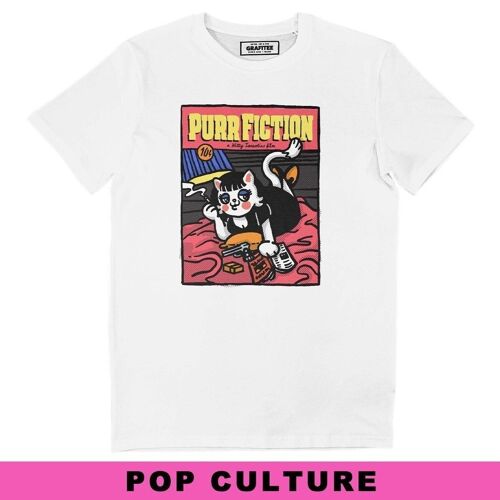 T-shirt Purr Fiction - Humour Film Pulp Fiction