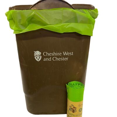 Bolsas para residuos compostables 60L | 1 rollo de 10 bolsas | Vida ecológica