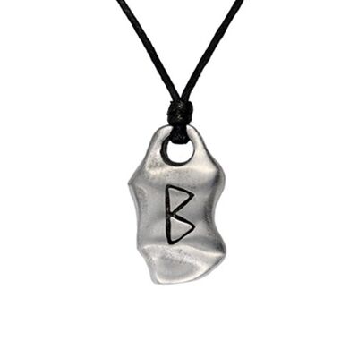 Textured Pewter Rune Necklace 1 PWP958