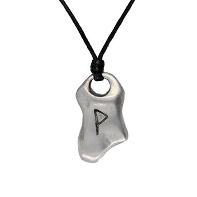 Textured Pewter Rune Necklace 2 PWP959
