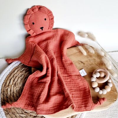Hydrophilic cuddly toy Lion - Terracotta