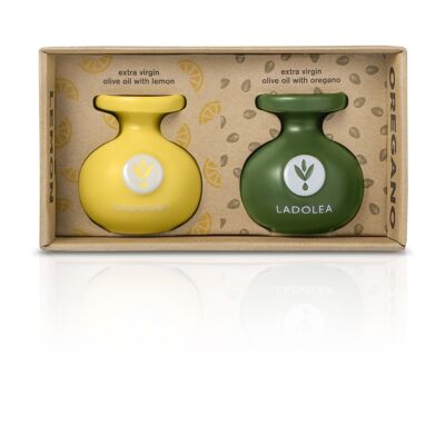 Natives Olivenöl Extra mit Zitrone und Oregano 80 ml Karton