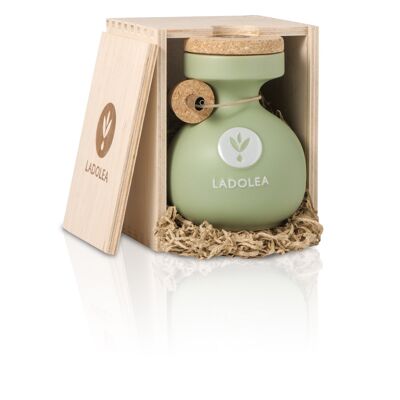 Huile d'olive extra vierge biologique,
Fruité moyen - Variété unique Koroneiki, 200 ml en bois