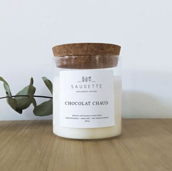 Chocolat Chaud - Bougie artisanale parfumée à la cire de soja naturelle 5