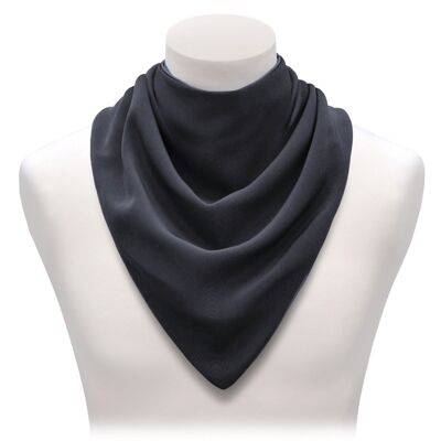 Large neckerchief style dribble bib - Charcoal Black