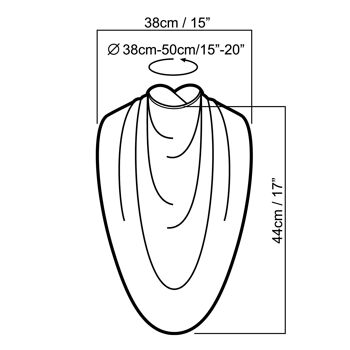 Protège-vêtement style écharpe Pashmina - Navy Dot 6