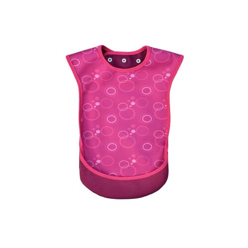 Junior Tabard Style Bib - Pink bubbles pattern