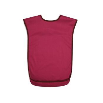 Bavoir adulte style tabard - Bordeaux moyen 1