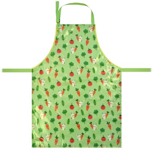 Wipeezee Apron - Adult size - Green Bunny and Veg