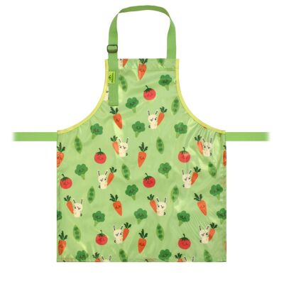 Tablier Wipeezee - Taille enfant - Lapin et légumes verts