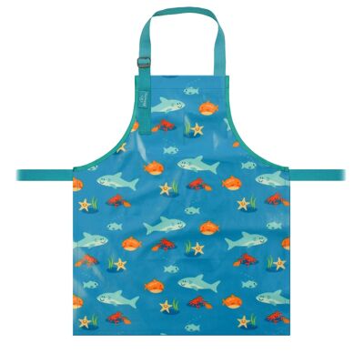 Tablier Wipeezee - Taille enfant - Créatures de la mer turquoise