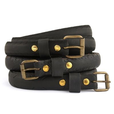 Ceinture Belt Vélo Noire Très fine