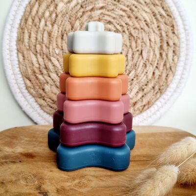 Silicone stacking tower Star - Earth