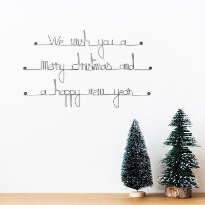 Metal Christmas Decoration - Merry Christmas Wall Quote