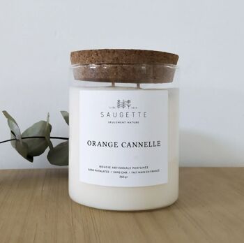 Orange Cannelle - Bougie artisanale parfumée à la cire de soja naturelle 6