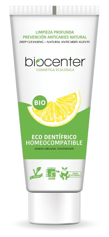 DENTIFRICE HOMEOCOMPATIBLE BIO VEGAN CITRON SANS FLUOR