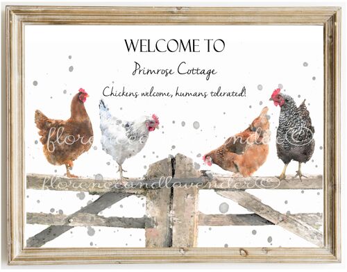 Personalised Chicken Print