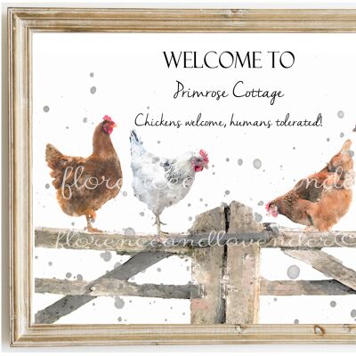 Personalised Chicken Print