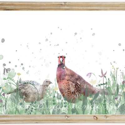 William & Kate' - Pheasant Print