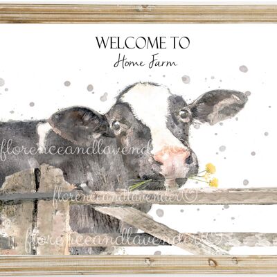 Personalised Holstein Cow Print