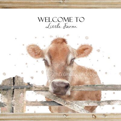 Personalised Jersey Cow Print