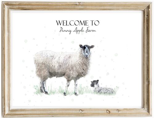 Personalised Sheep Print