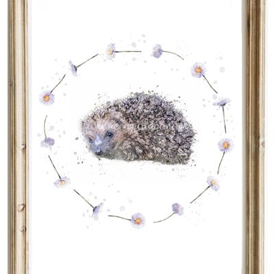 Daisy Chain Hedgehog Print