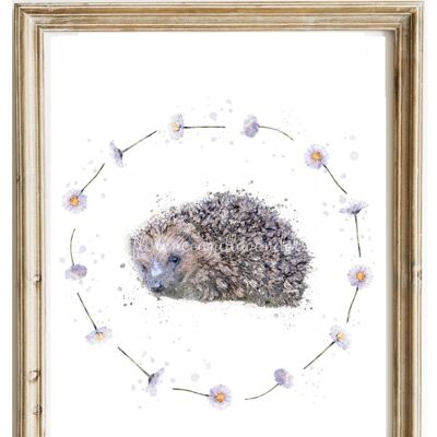 Daisy Chain Hedgehog Print