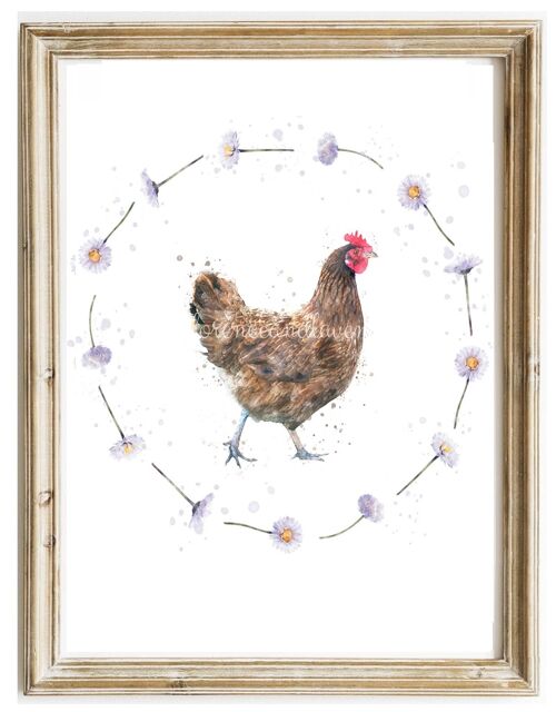 Daisy Chain Chicken Print