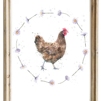 Daisy Chain Chicken Print