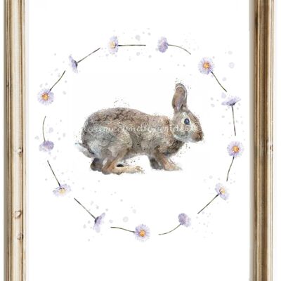 Daisy Chain Hare Print