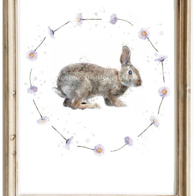 Daisy Chain Hare Print