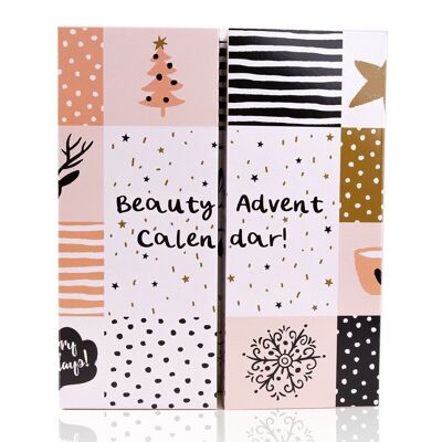 Calendrier de l'avent déco cosmétiques HELLO WINTER dans une boite en forme de livre (pliable) maquillage calendrier de l'avent