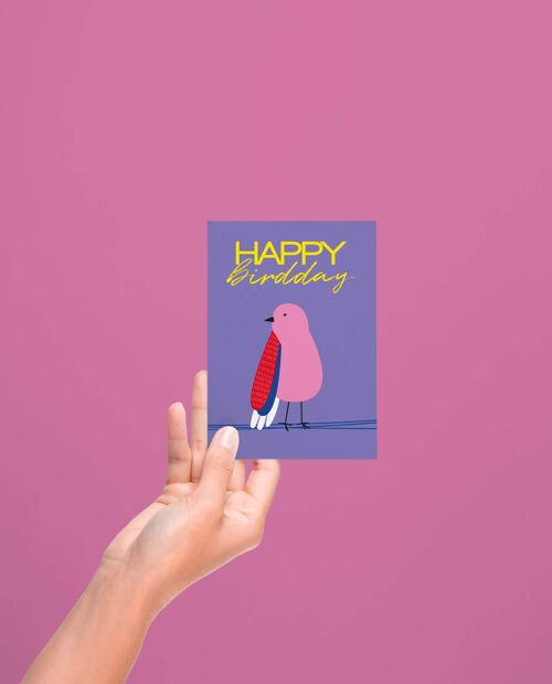 Carte d'anniversaire Happy BIRDday