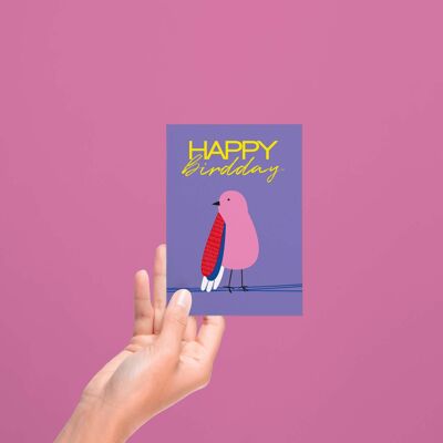 Carte d'anniversaire Happy BIRDday