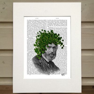 Plant head gentleman, Ivy leaf, Book Print, Art Print, Wall Art