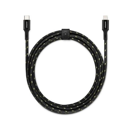 Câble USB-C Vers Lightning Tressé En Tissu, Extra Long Et Résistant - 2,5 m - Fab 250 #cabledecharge #cableusb #smartphone #iphone #chargerapide