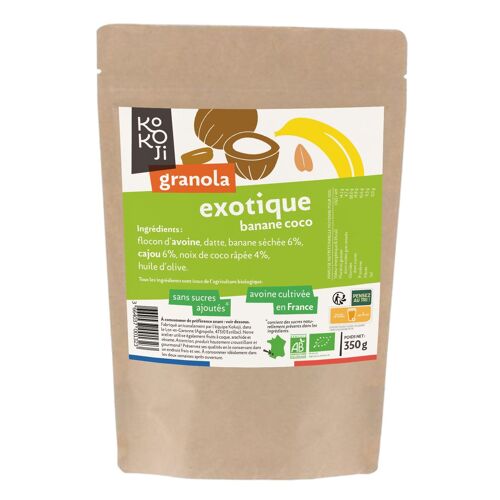 Granola Exotique Banane Coco Sachet 350g