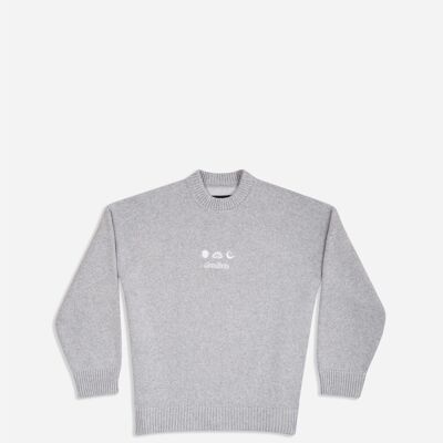 GOODBOIS - COL ROND TRICOT LOTUS GRIS