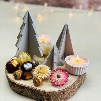 Jesmonite Christmas Tree Trio | End of Year Party Decoration | Deco Display Showcase | Lot 3 random colors