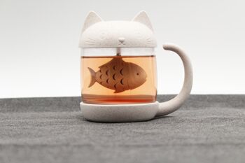Tasse de chat de thé | infuseur à thé intégré 5
