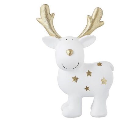 Moose white with gold stars